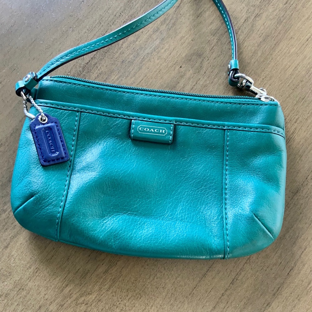 Teal Coach Purse - excellent condition
